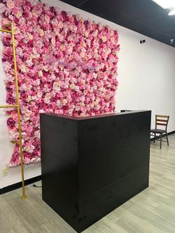 8X10 Pink wall flower backdrop