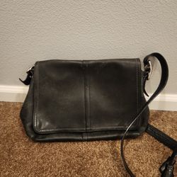 Coach Leather Flap Bag F10204