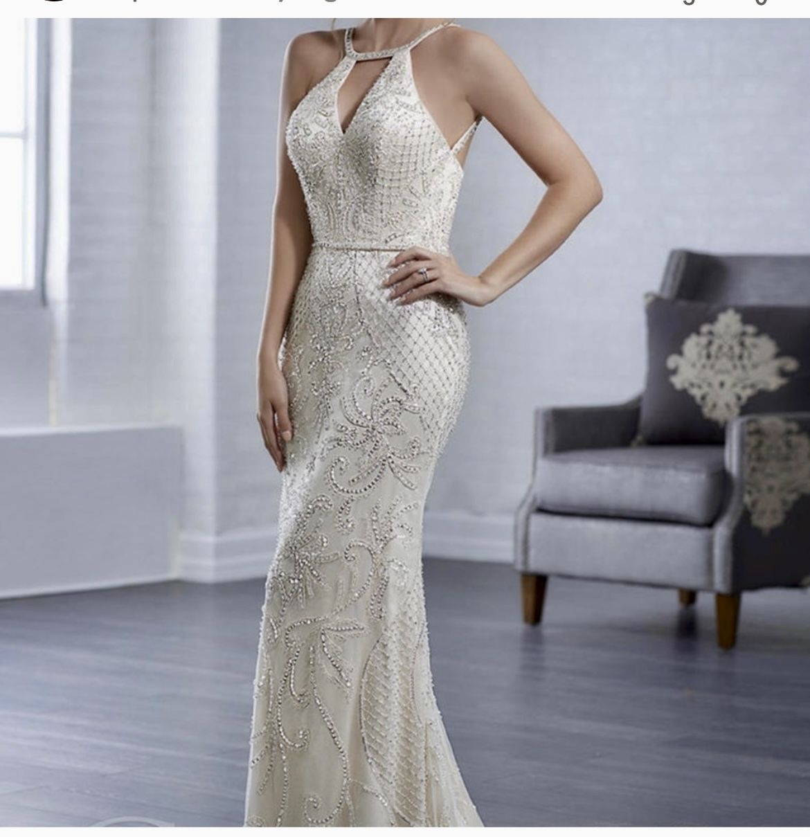 Christina Wu Wedding Dress, Style 15646, Ivory/Ivory, Size 12