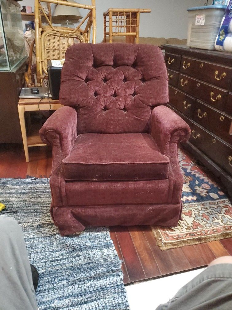 Dark Maroon Original Lazyboy Swivel Recliner $40