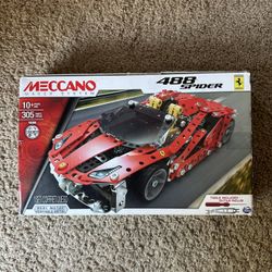 Meccano 16309 Ferrari 488 Spider s.t.e.m. Spin Master 305 PC Set opened box