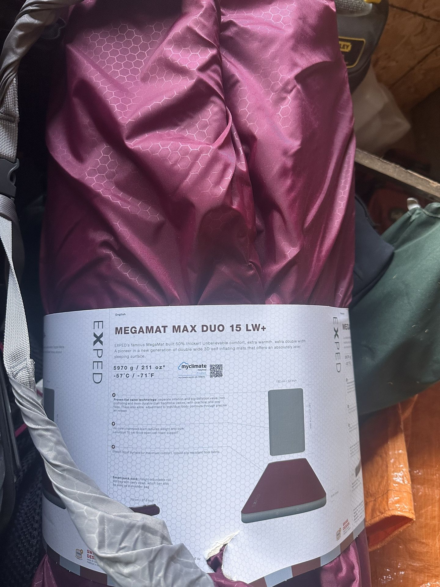**NEW Exped MegaMat Max 15 Duo Sleeping Pad Camping Air Mattress