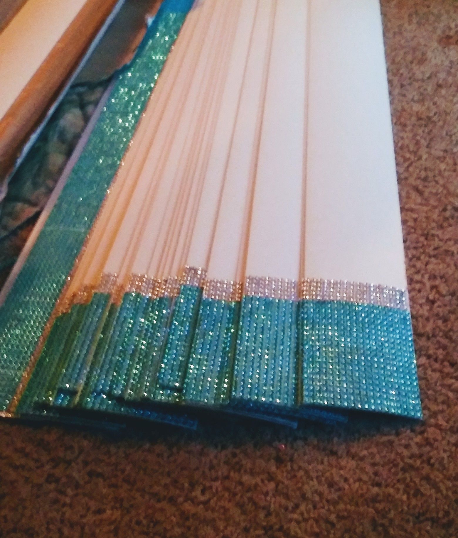 Crystal made patio or window blinds