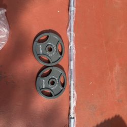 7ft Olympic 2inch Barbell With 45.lbs X 2 NEW