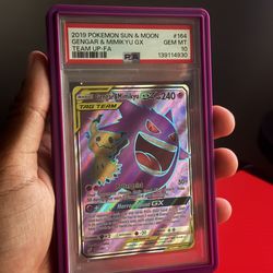 Pokemon - Gengar & Mimikyu  Full Art #164 PSA 10