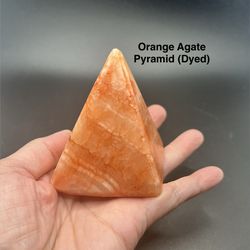 Orange Agate Pyramid (Dyed) 275.5g