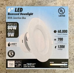 6” LED Recessed Downlights – Brand New, Energy‑Saving, Easy Install