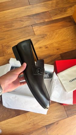 BLACK SIZE 11 MENS FERRAGAMO LOAFERS