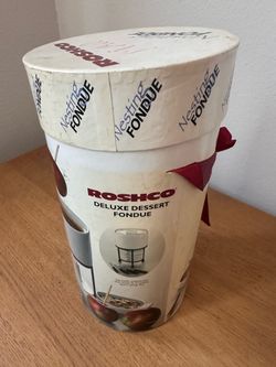 Roshco Deluxe Dessert Fondue Nesting Set — Vintage Original Box