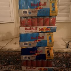 4 Red Bull 24-Pack Cases (Sugar Free + Original) – Brand New