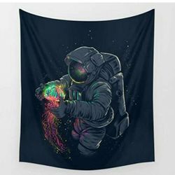 Lion Birds Eye Floral Astronauts Tapestries Colorful Psychedelic Indian Tapestry Wall Hanging Printed Decoration (17)

