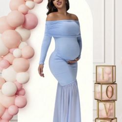 Shein Blue Maternity Dress NEW