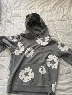 Denim hoodie grey medium