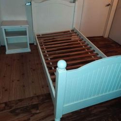 Twin Bed Frame And One Night Stand 