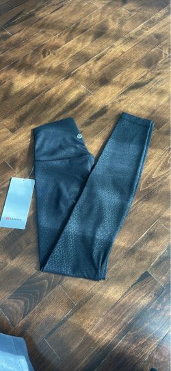 New Lululemon Black Patterned Leggings size:2