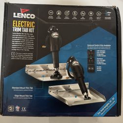 Lenco Electric Trim Tab Kit – Marine Boat Stabilizer System w/ Actuators – New/Open Box