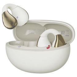 Open-Ear Comfort Wireless Bluetooth Earbud with Dual Connection, 30H Playtime, White, NEW
