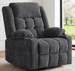 New - Power Swivel Rocking Recliner with Massage and Heat