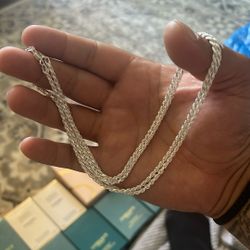 925 Italy Stamped Silver Rope Necklaces Brand New $210 Each