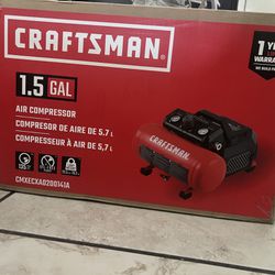 Craftsman Air Compressor, 1.5 Gallon 3/4 HP Max 135 PSI Pressure - New in Box