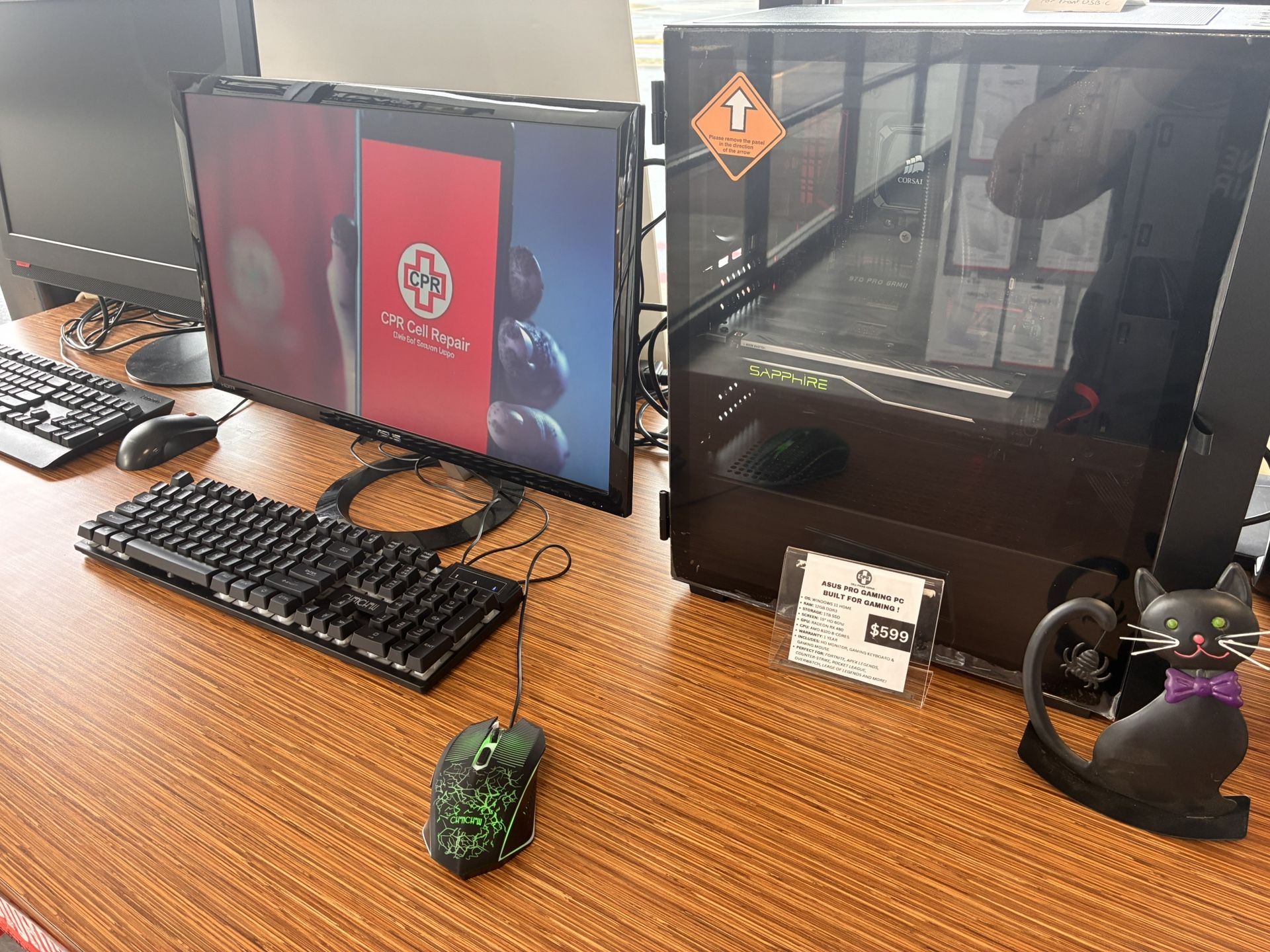 $80 Down - Asus Gaming Computer With Monitor Keyboard And Mouse