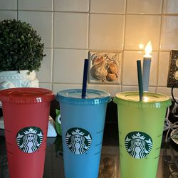 Plastic Starbucks Cups 