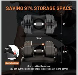 ATIVAFIT Adjustable Dumbbell  (88 LB Single)