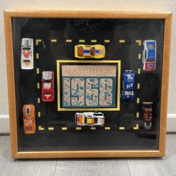 TRUE VINTAGE 1968 MATCHBOX & HOT-WHEELS ORIGINAL REDLINE ERA COLLECTOR DISPLAY FRAMED