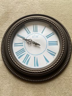 Plastic Bronze Framed Clock