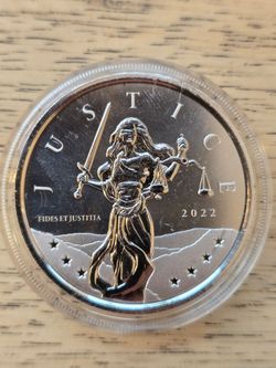 2022 Gibraltar Lady Justice .999