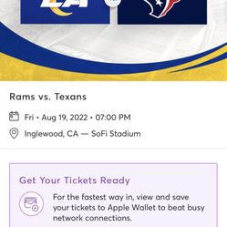 Rams VS Texans Game 