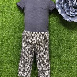 Janie And Jack Navy Blue Onesie Size 18-24 Month With Blue And White Decorative Pants Size 2T 