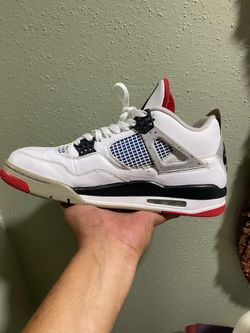Air Jordan 4 Retro SE What The Leather Mid Top White Size 12 Authentic