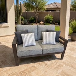 Full Weatherwood Love Seat *New Patio Furniture*