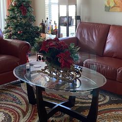 Glass And Wood Living Room Center Table