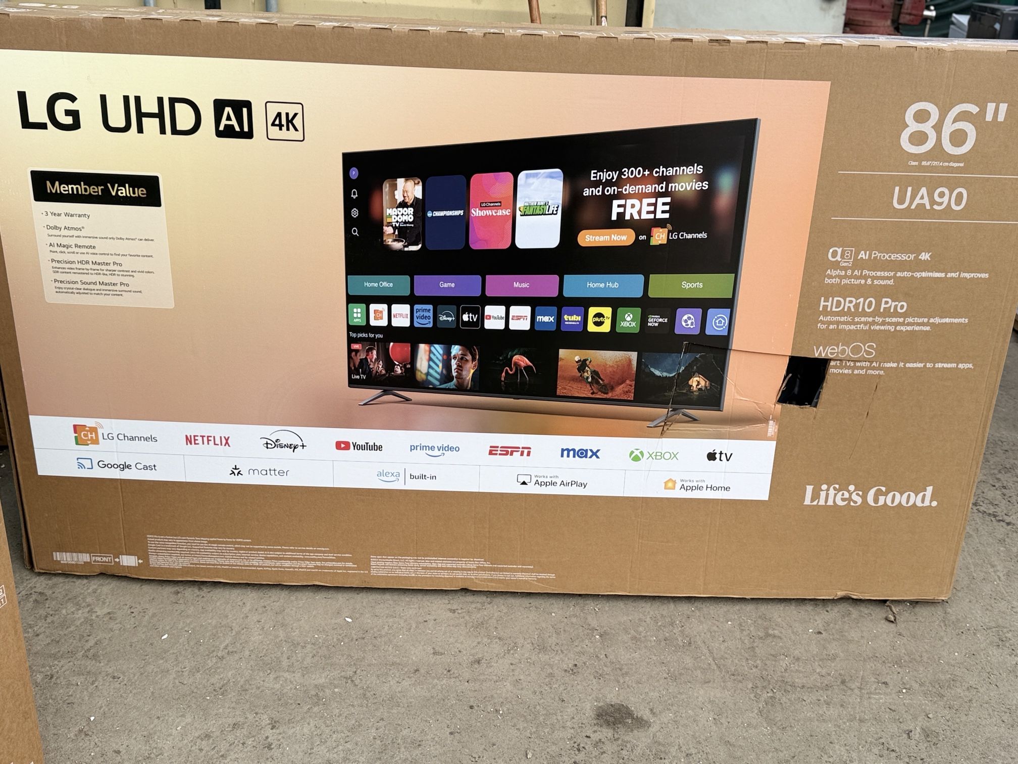 LG UHD AI 4K TV 86inch