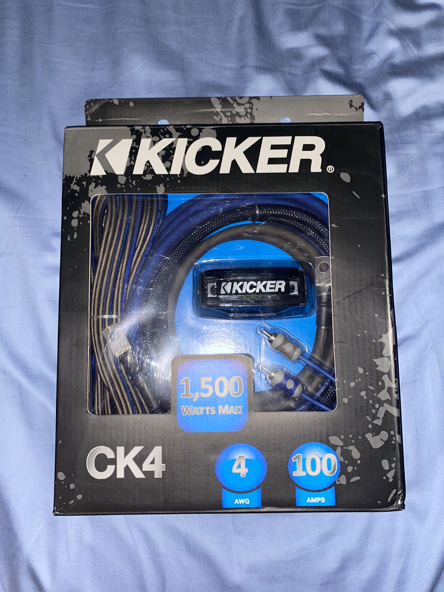 Kicker CK4 Complete 4 Gauge OFC CK-Series 2-Channel Amplifier Installation Kit