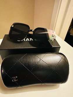 Chanel Black Oversized Sunglasses with Case