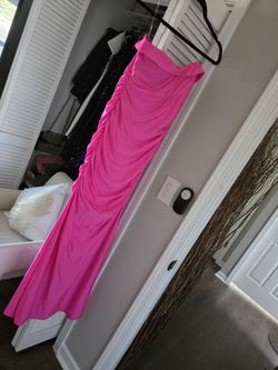 Pink  Prom Dress  Strap Lees Size  S New 