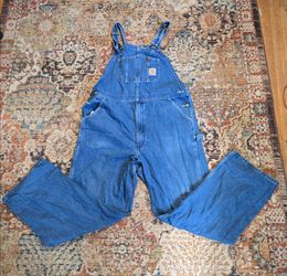 40x32 CARHARTT OVERALLS WITH SMALL BLEACH STAINS ON FRONT