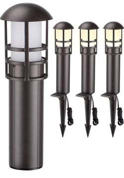 LEONLITE Luces LED de camino de paisaje de bajo voltaje, 3W 12V AC/DC iluminación de camino, CRI90+, IP65 impermeable, certificación ETL, carcasa de a