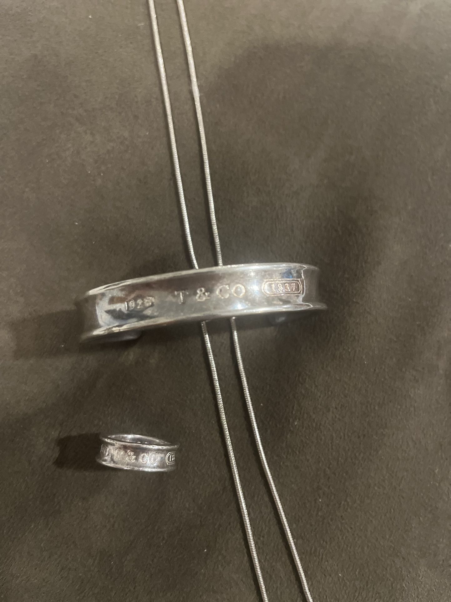 Vintage Tiffany & Co. Open Cuff Bracelet & Ring Set.