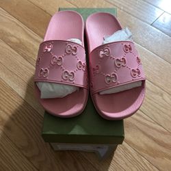 Gucci Pink Slides