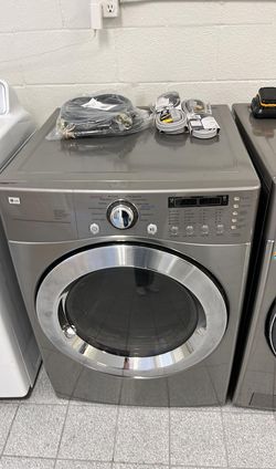 LG Front Load Washer & Dryer Set – Steam + Sensor Dry, Graphite Steel