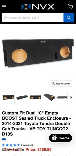 NVX Dual 10" Empty Sealed Truck Enclosure