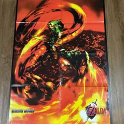 The Legend of Zelda Ocarina of Time Nintendo 64 Versus Books Poster 30” x 21” (1998)