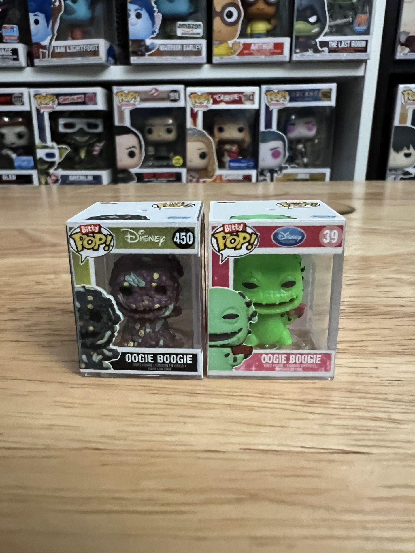 2 BITTY Oogie Boogie Funko Pops CHASE Bug #450 39 Disney Nightmare Christmas NBC