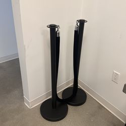 Crowd Control Post with Black Velvet Rope