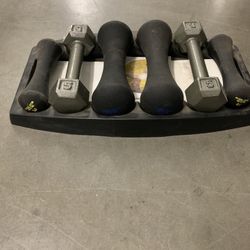 32 Pounds Dumbbells With Case Excellent Condition