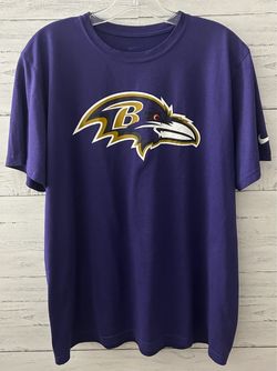 Nike Baltimore Ravens T Shirt Mens Large Purple Dri-FIT NFL Football Logo Tee